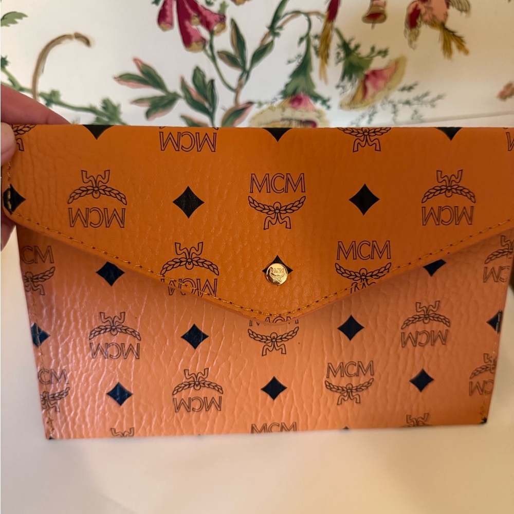 MCM Orange Envelope Pouch